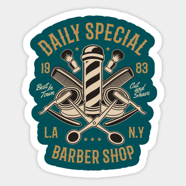 Barber Shop Sticker by lionkingdesign